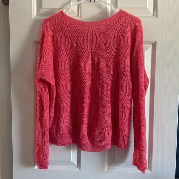 Anthropologie Cable Knit Oversized Cotton Wool Sweater Top Size S - Picture 5 of 5